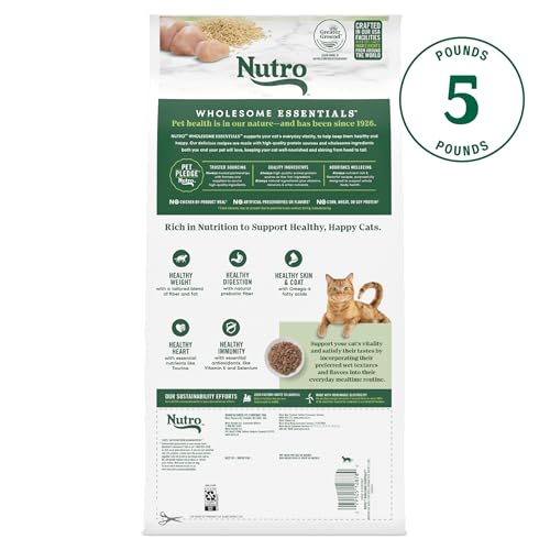 Nutro Wholesome Essentials bolsa de 5 libras, conveniencia para alimentar a tu gato.