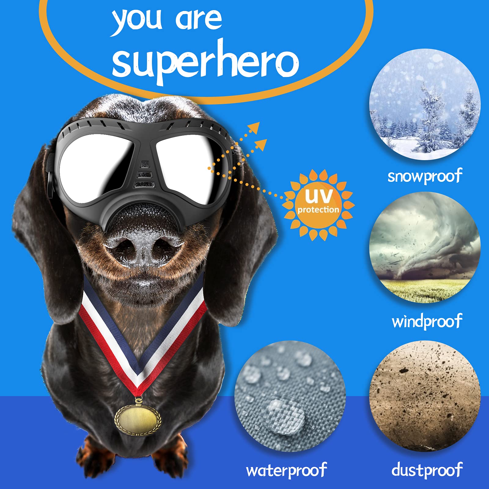 Diseño suave de NVTED que resulta cómodo para la cara del perro.