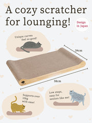NyankonoYado: diseño 2 en 1 cama y rascador para gatos.