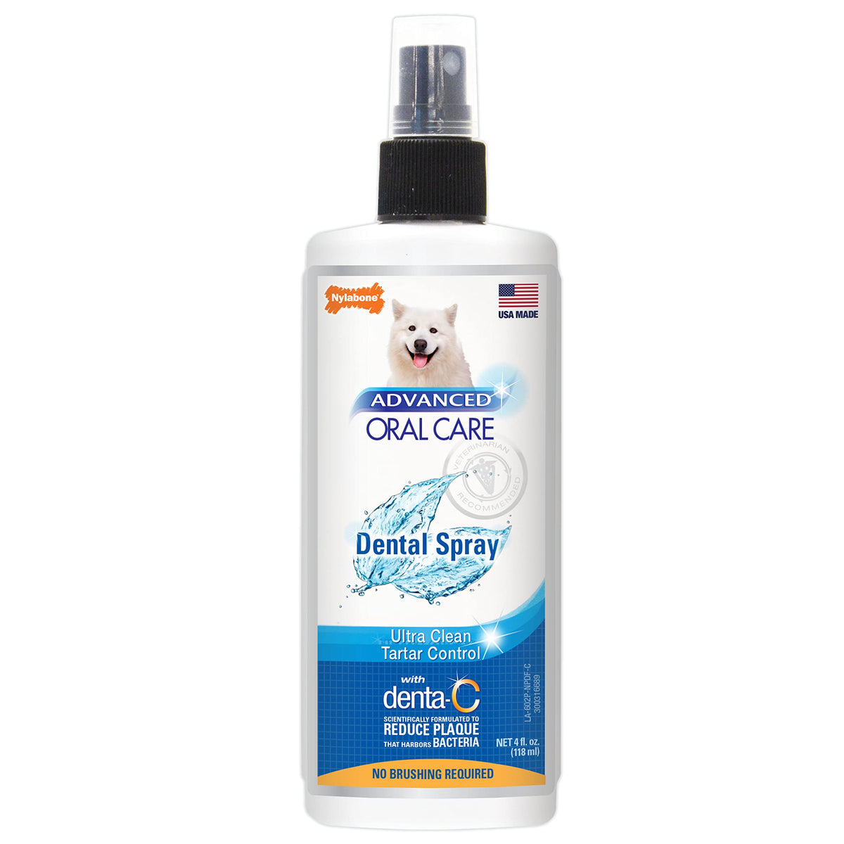 Spray dental de Nylabone para perro, aliento más fresco.