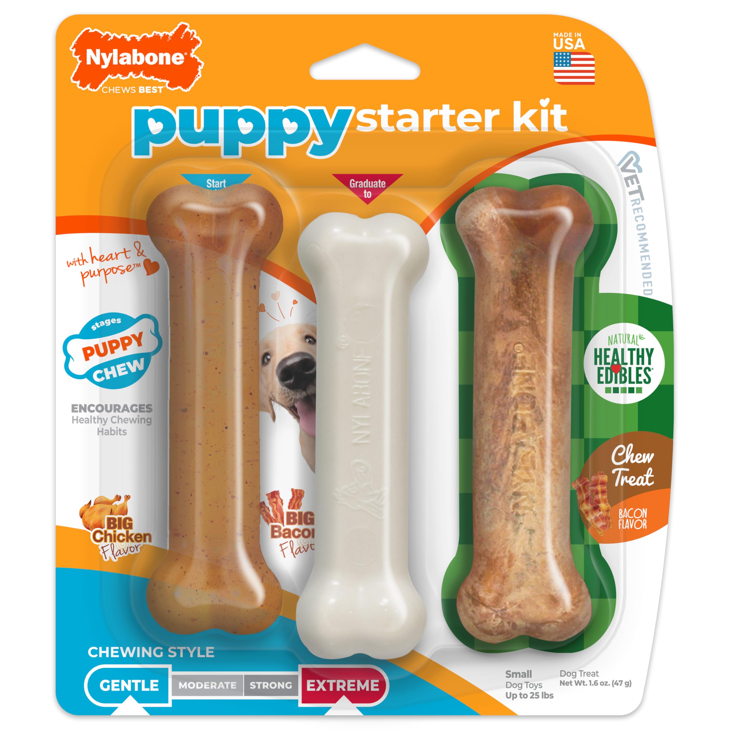 Nylabone cachorros, juguete-masticación-suave: ayuda a la dentición con masticación segura.