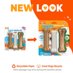 Nylabone cachorro-premio-comestible-sabor-pollo: recompensa sabrosa para reforzar buen comportamiento.