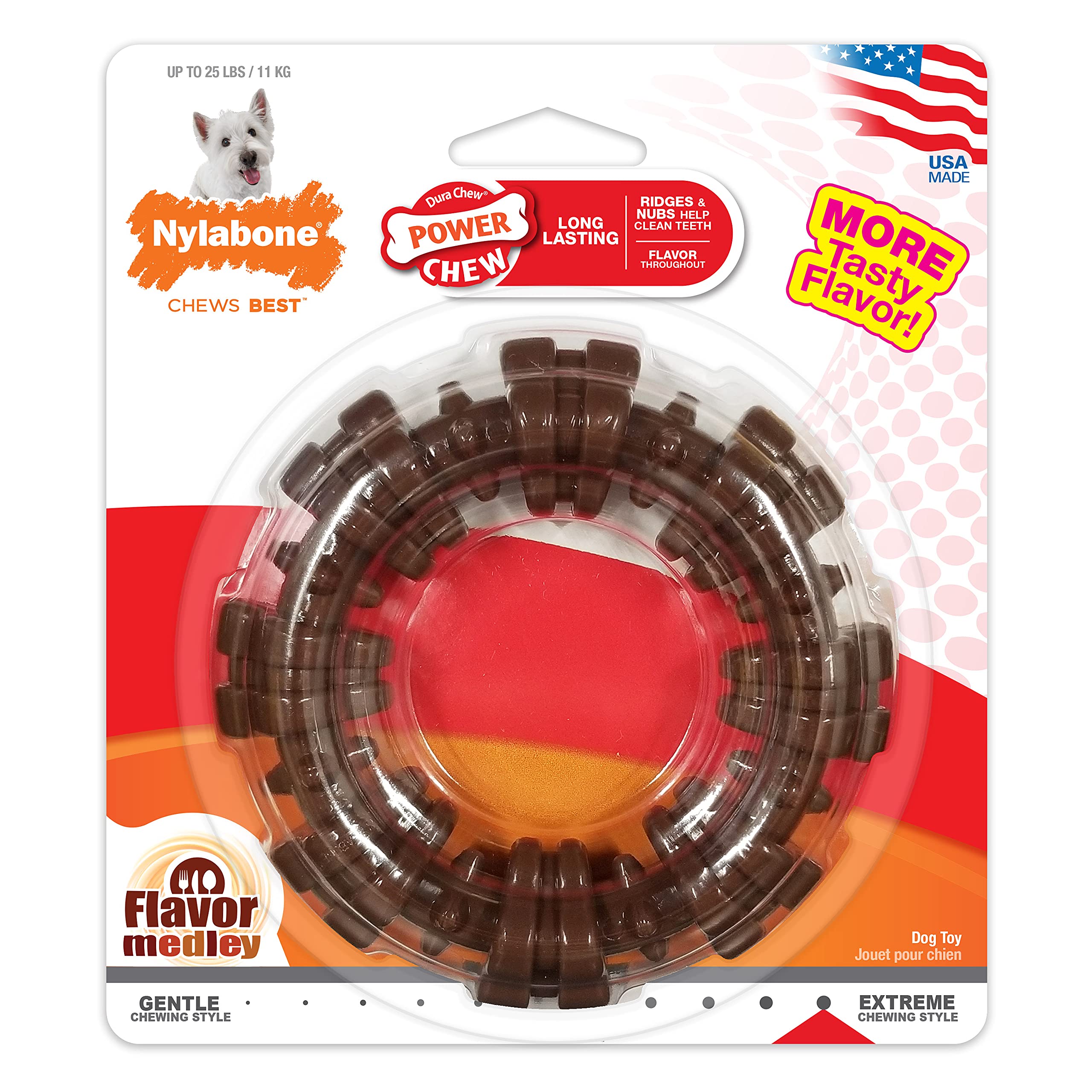 Nylabone Juguete que mantiene al perro entretenido.