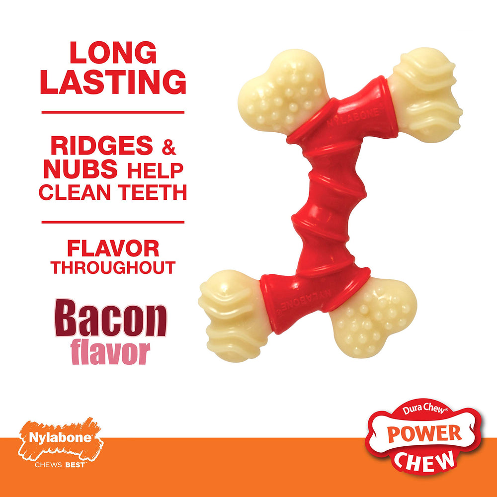 Nylabone Double Bone Power texturas múltiples limpian dientes