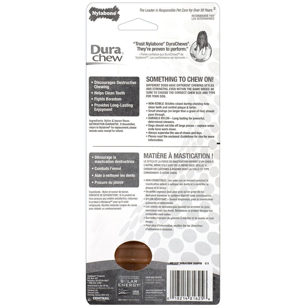 Nylabone DuraChew con diseño texturizado para limpieza dental y juego