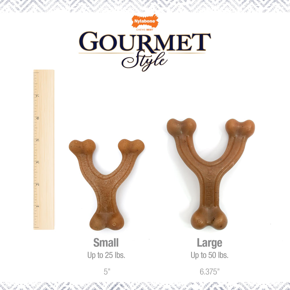 Nylabone Gourmet Style Wishbone forma ergonómica de hueso