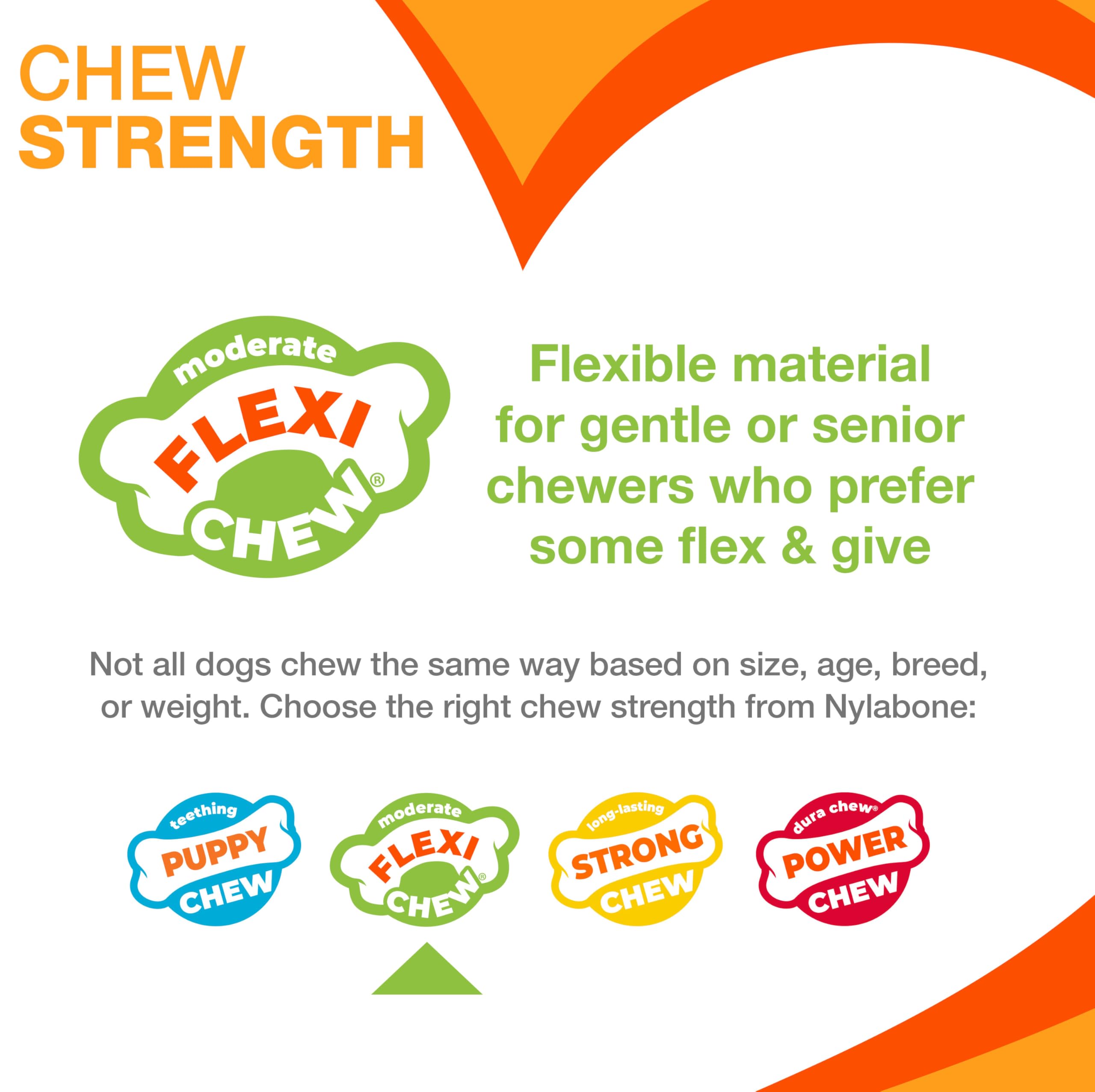 Hueso Flexi sabor carne para perros, masticación constante
