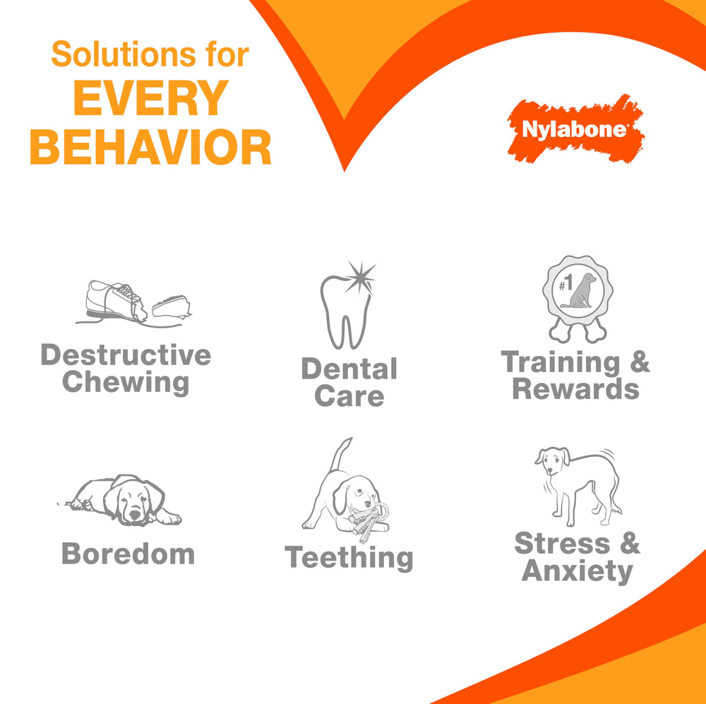 Nylabone Forma-Para-Habitos-Sanos: estructura que guía masticación responsable.