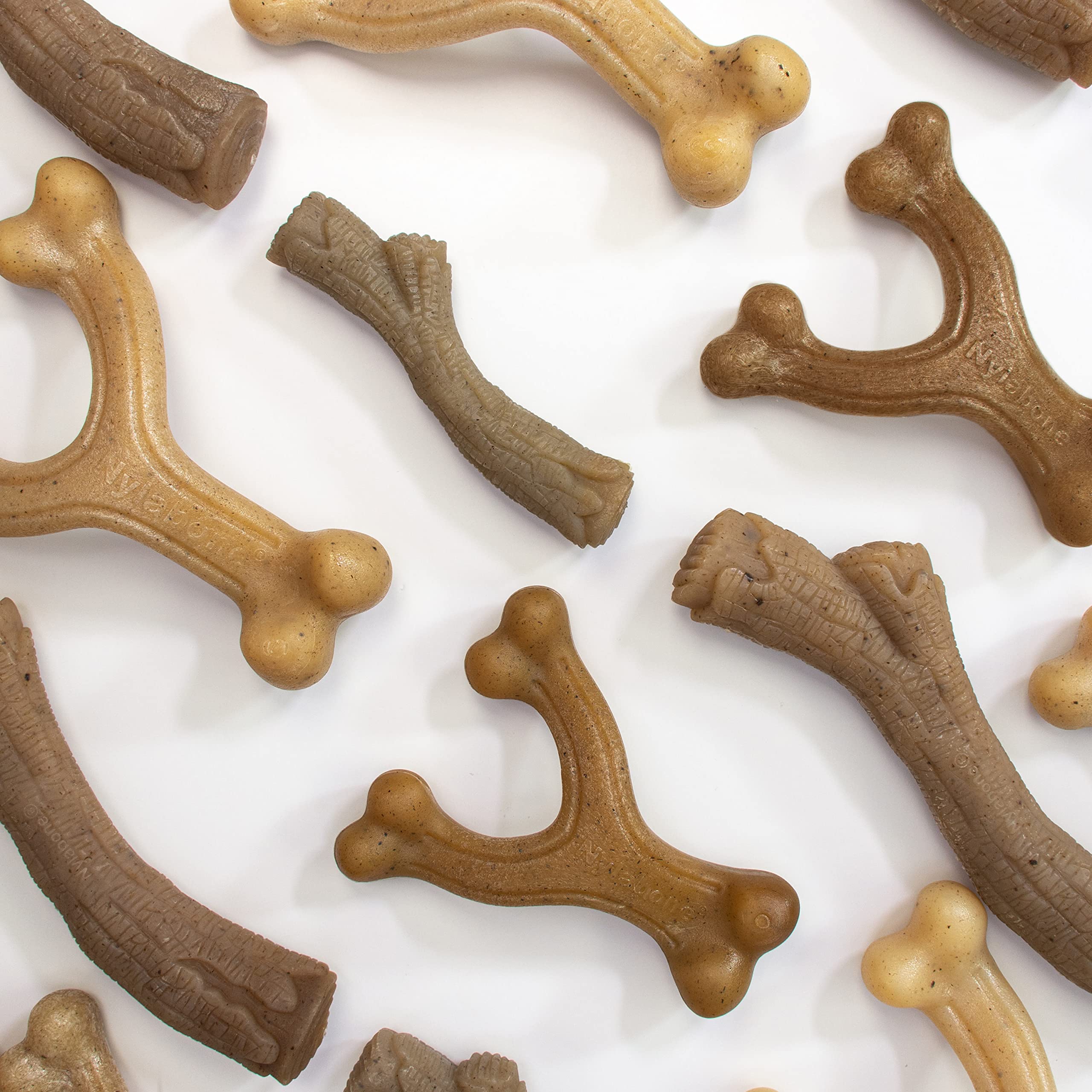Nylabone Gourmet Style Wishbone sabor visible de pollo para mayor estimulación