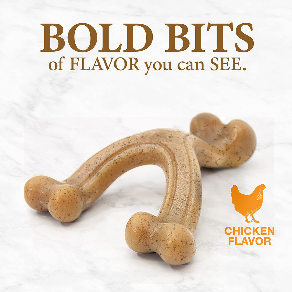 Nylabone Gourmet Style Wishbone tamaño pequeño para perros de hasta 25 libras