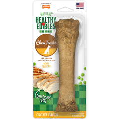 Nylabone Healthy Edibles envase, premio sabroso para perros grandes.