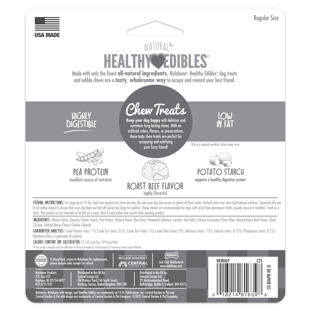Nylabone Healthy Edibles, hechos en Estados Unidos.