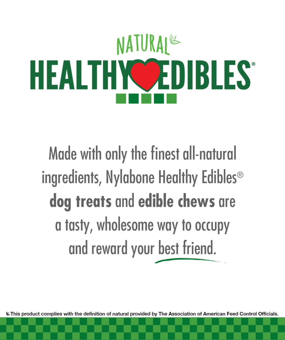 Nylabone Healthy Edibles, ingredientes naturales: opciones sanas sin conservantes artificiales.