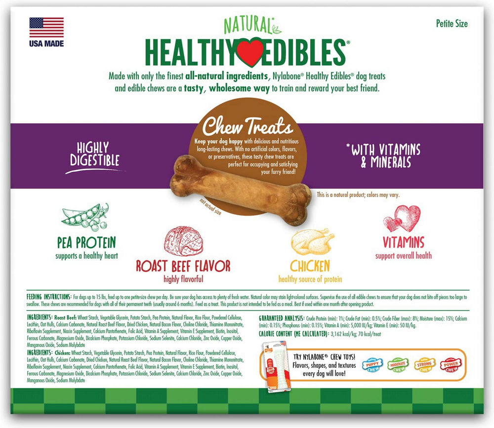 Nylabone Healthy Edibles: empaque pequeño 136 unidades para recompensas consistentes