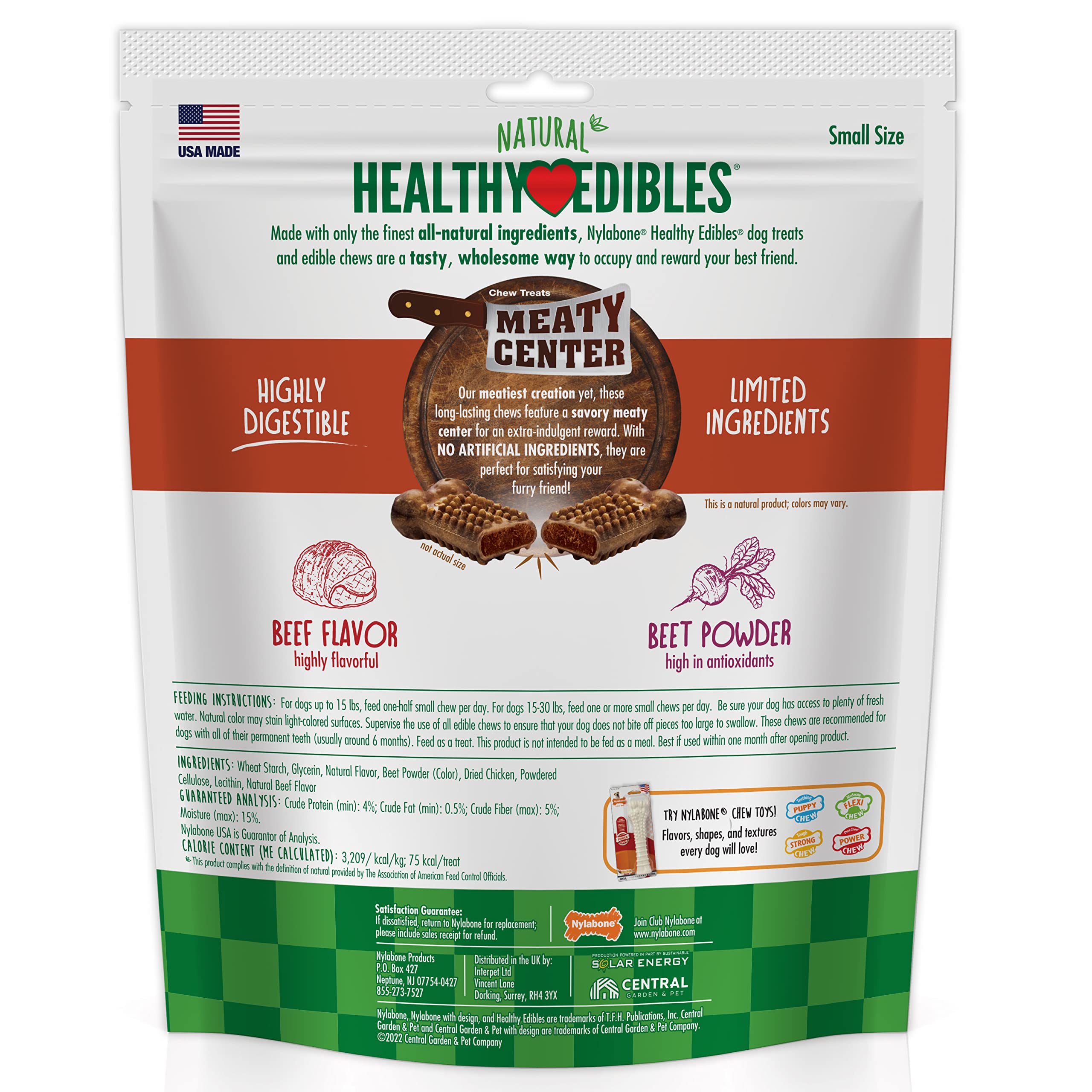 Nylabone Healthy Edibles aptos para dientes durante la masticación.