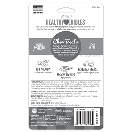 Nylabone Healthy Edibles sabor tocino para entretenimiento de perros.