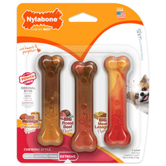 Nylabone Hueso Original Power Chew para masticadores intensos, entretenimiento duradero.