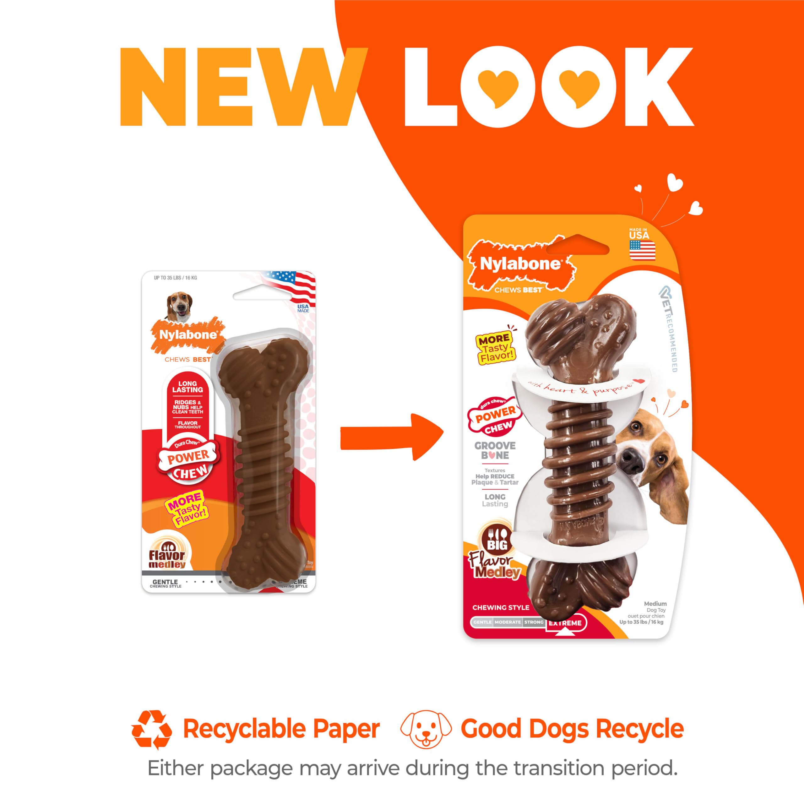 Nylabone Juguete de masticación extrema para perros con mordidas fuertes.