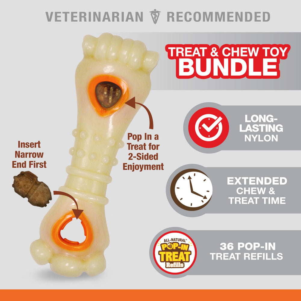 Nylabone Juguete Premios Pop-In: incentiva masticación y estimulación mental