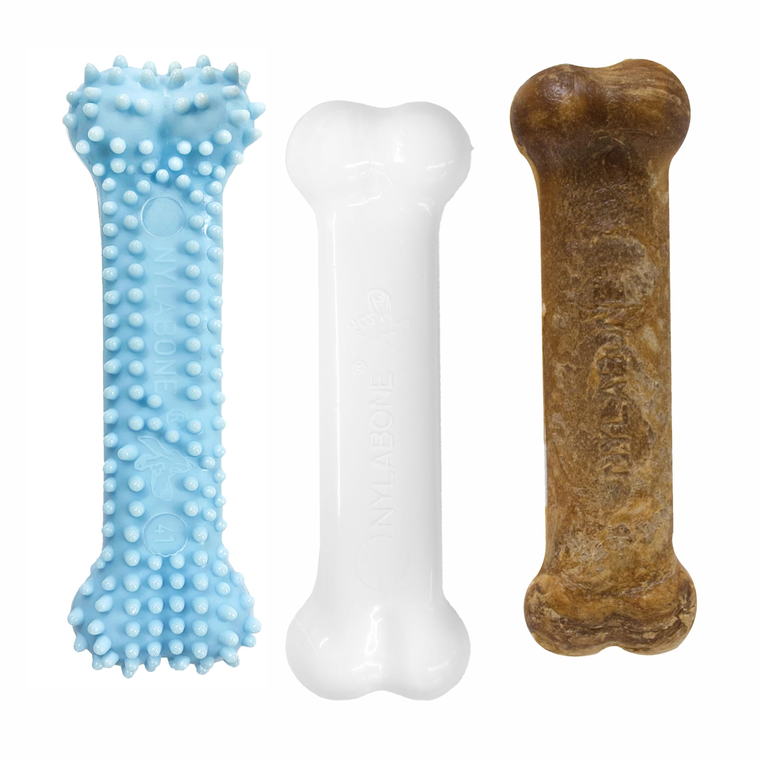 Nylabone kit inicial para cachorros azul con juguetes masticables para dentición