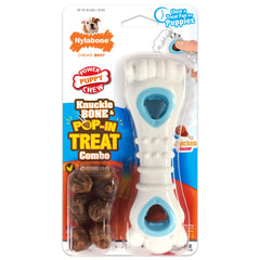 Nylabone Knuckle Bone Pop-In mordedor resistente para cachorros, ideal para masticar con seguridad