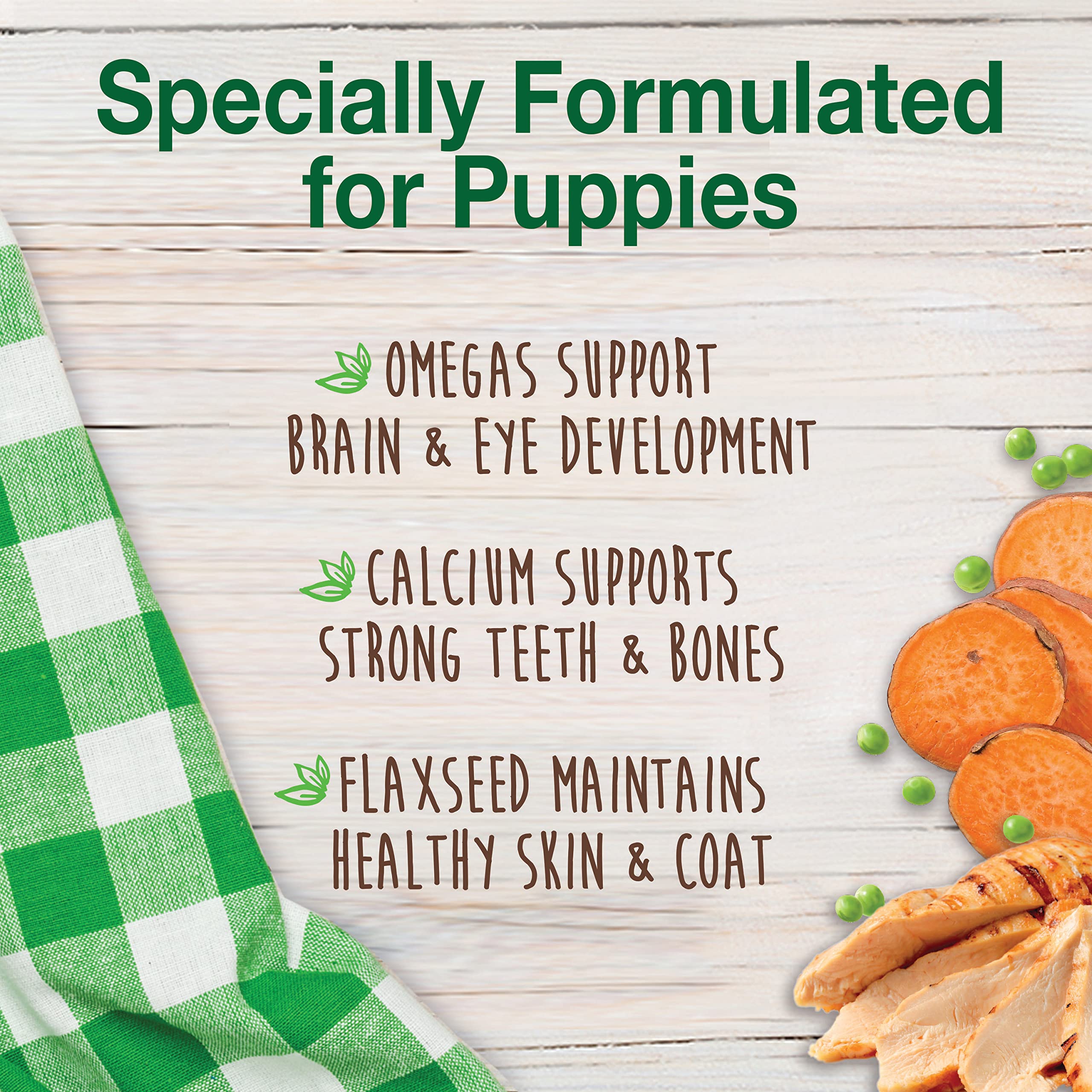 Nylabone masticables para cachorros, sabor pavo y batata.