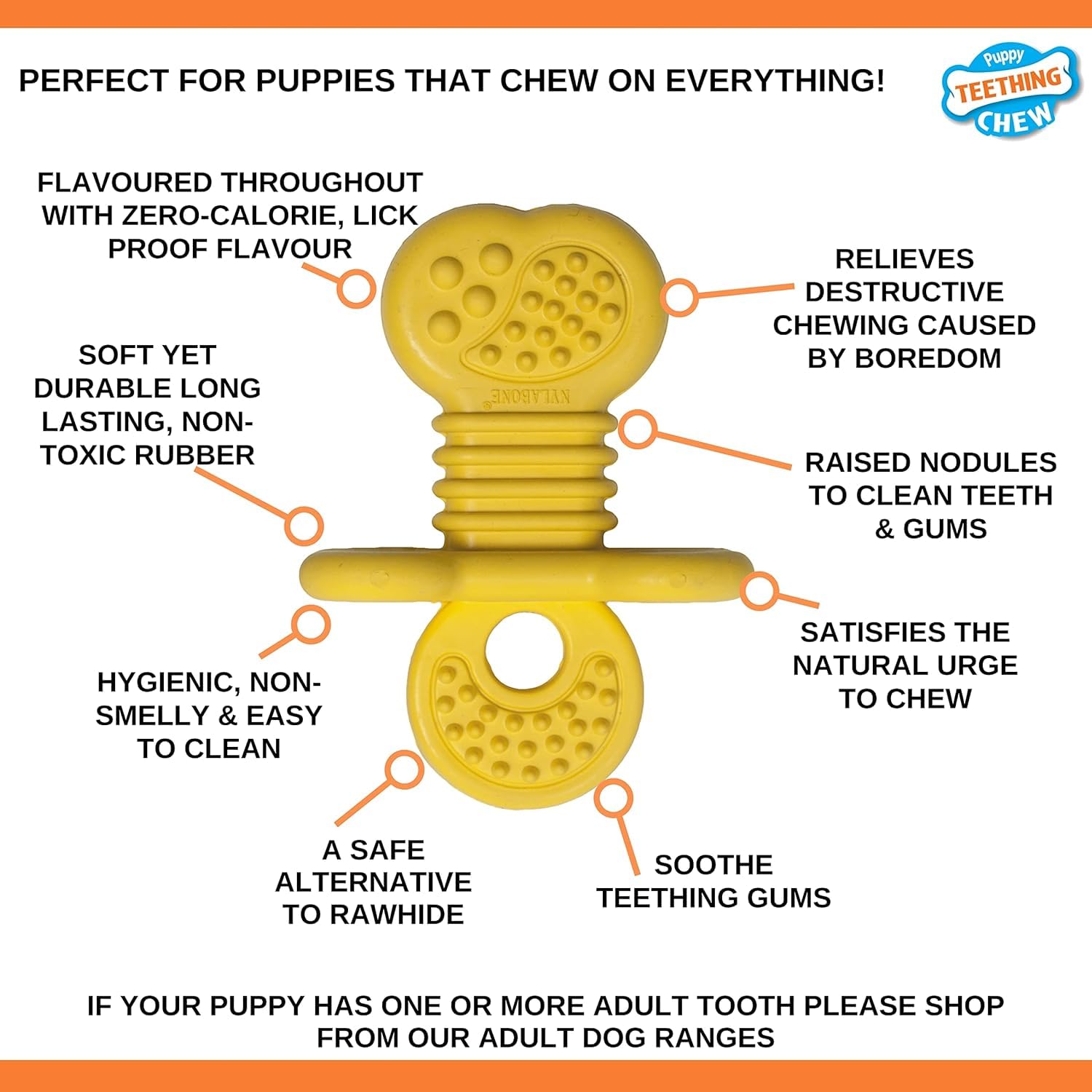 Nylabone mordedor compacto para cachorros, uso diario