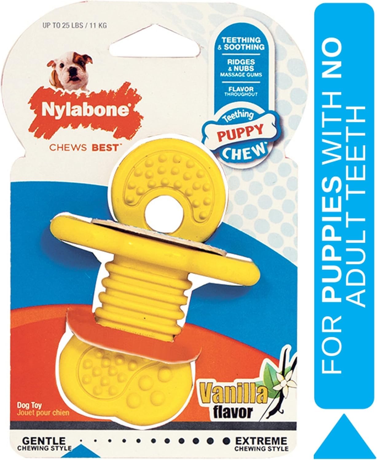 Mordedor Nylabone tamaño pequeño para cachorros de hasta 25 libras