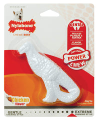 Nylabone con protuberancias dentales para limpieza de dientes mientras muerde.