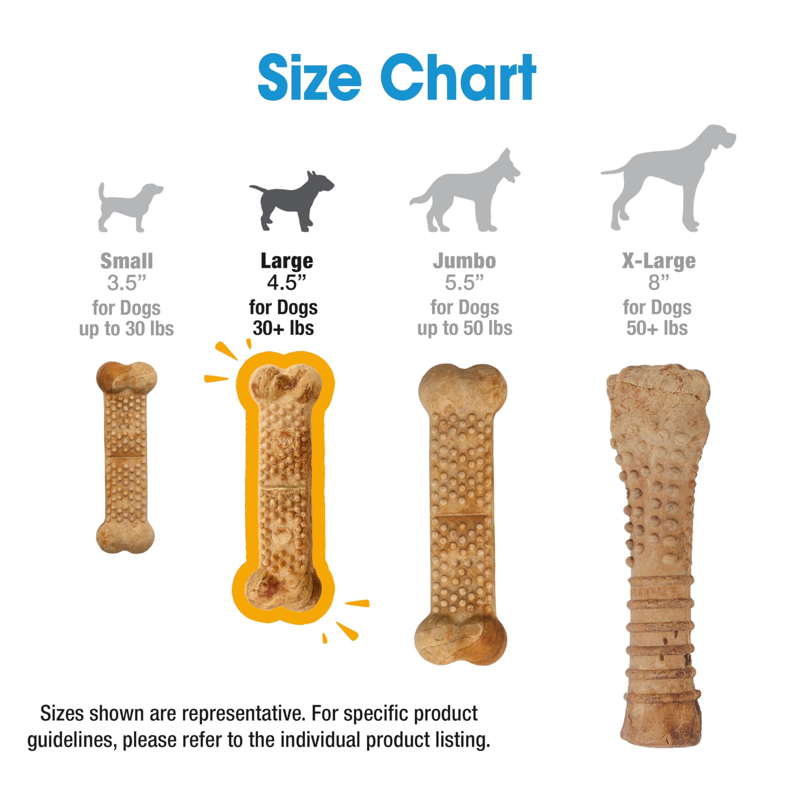 Nylabone Nubz fácil de partir en dos para porciones.