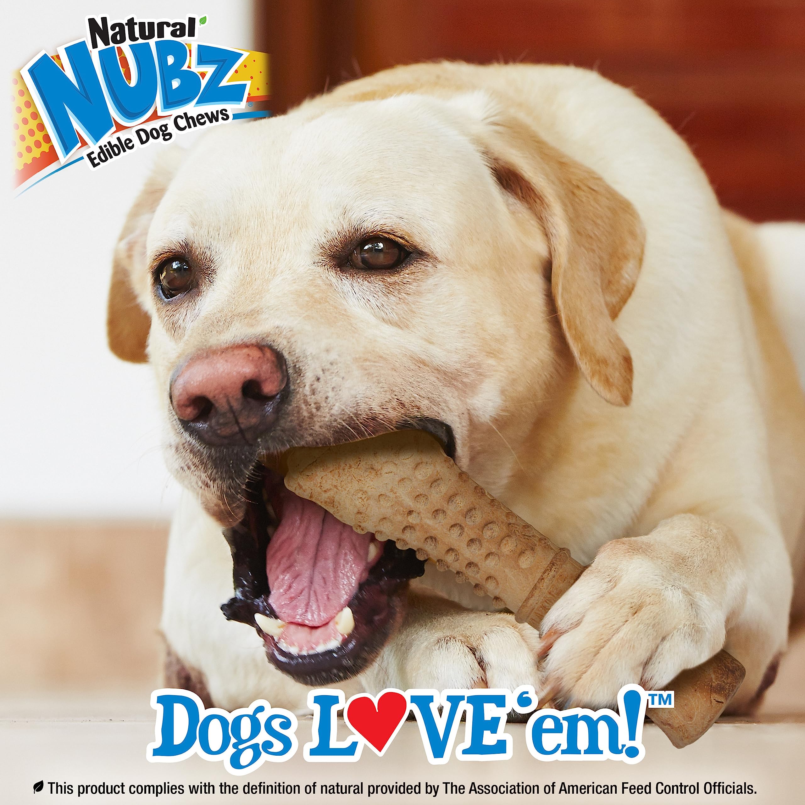 Nylabone Nubz Wild, 7.75 pulgadas de longitud, formato de hueso masticable