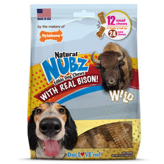 Nylabone Nubz Wild sabor bison para perros pequeños, promueve masticación larga