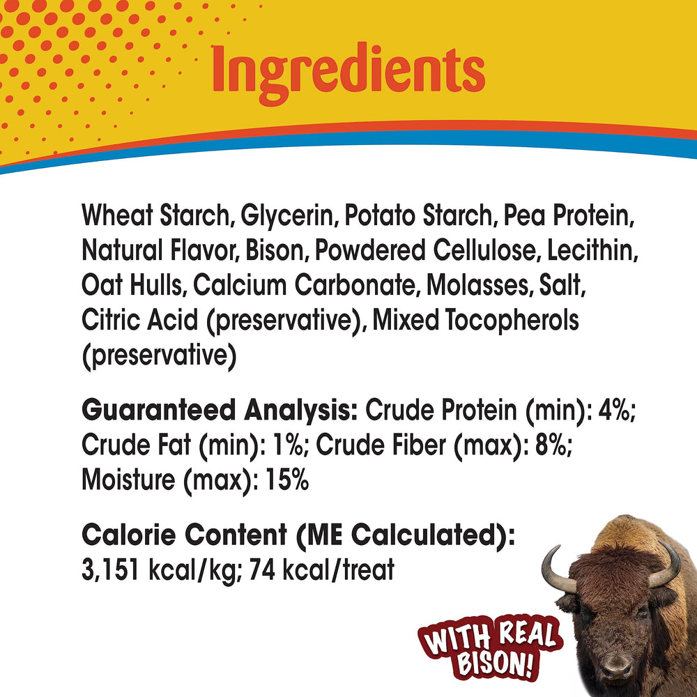 Nylabone Nubz Wild, golosina natural de bison para higiene dental suave