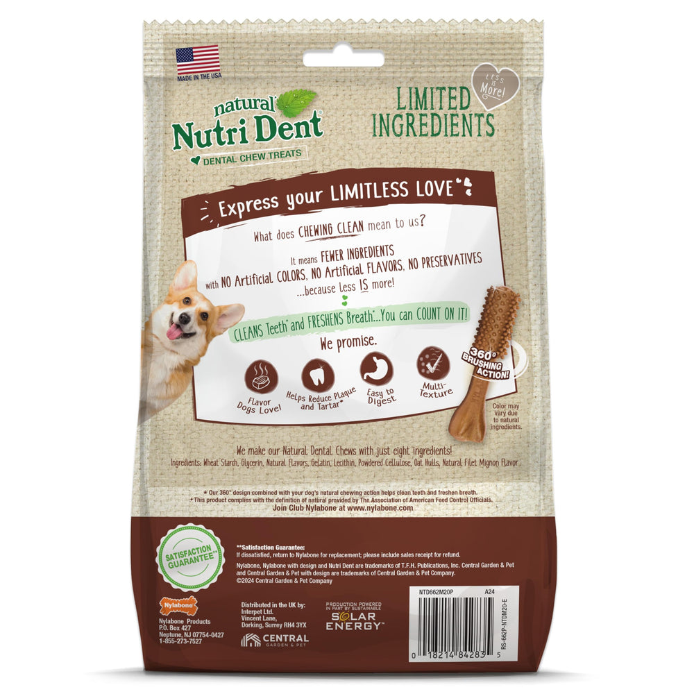 Nylabone Nutri Dent 20 piezas para perros, fácil de guardar