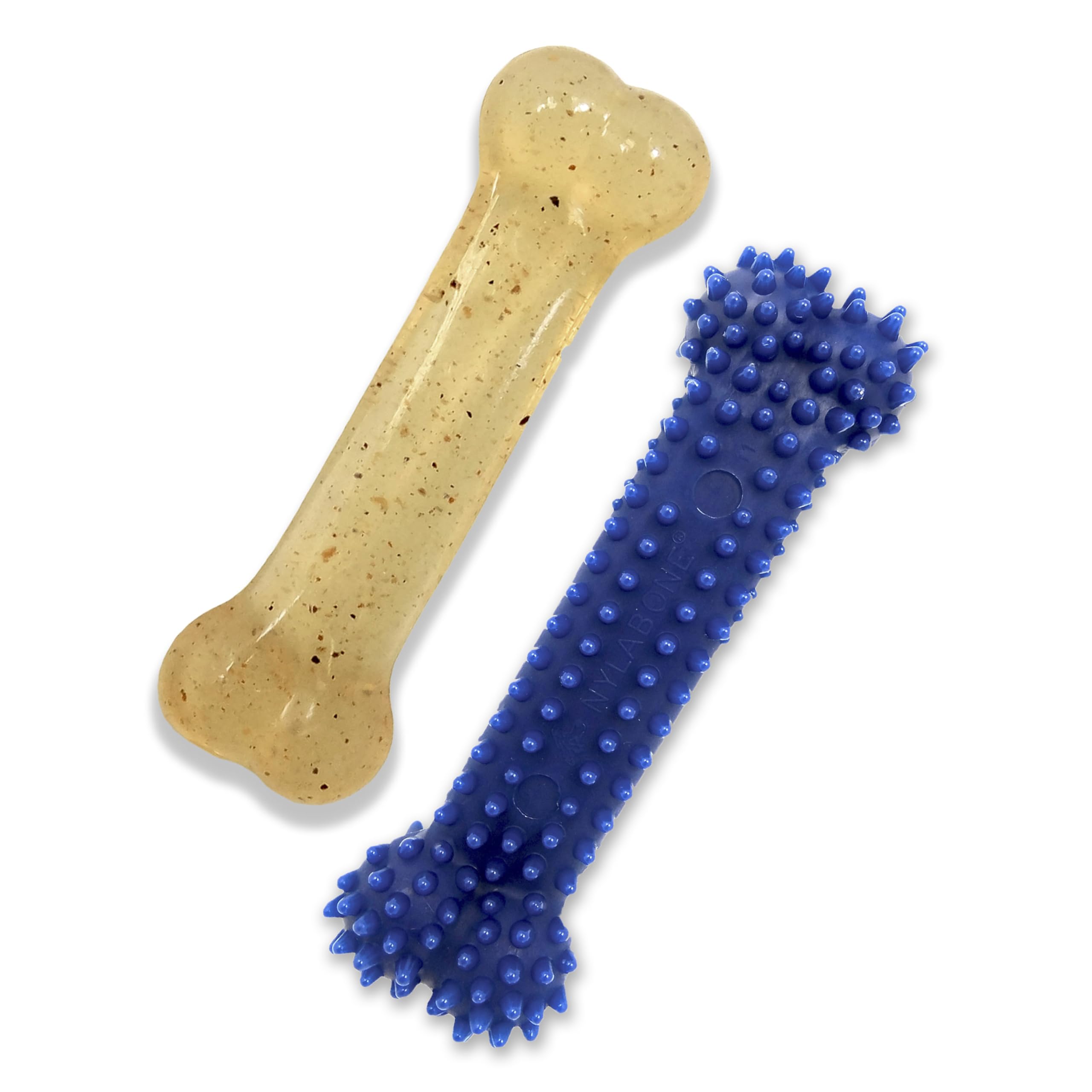 Nylabone Hueso Flexi Original para perros, textura suave para mordedores moderados.