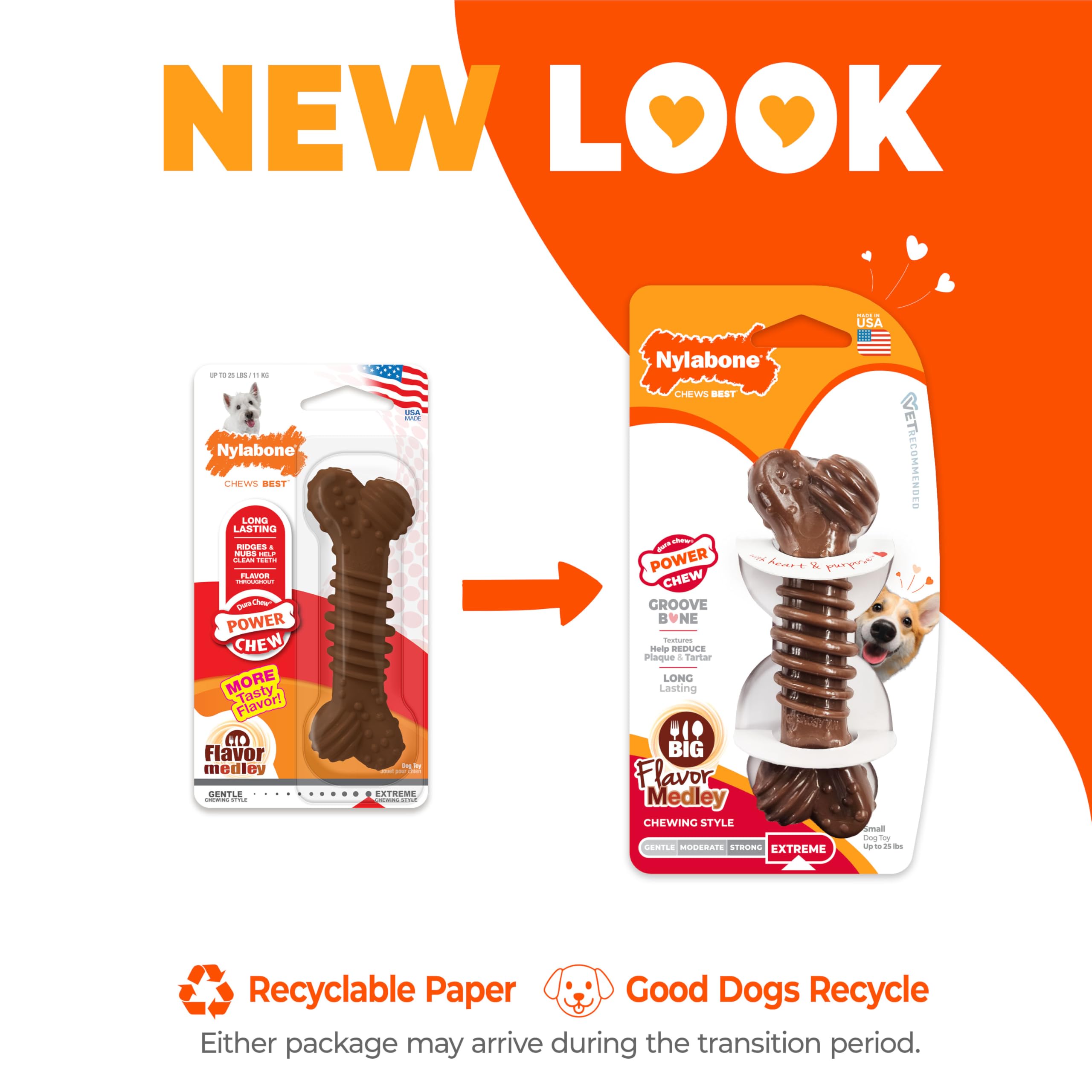 Nylabone Power Chew mezcla de sabores para masticación prolongada