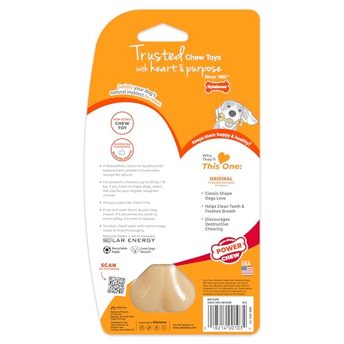 Nylabone Power Chew Original Bone, resistente para perros energéticos.