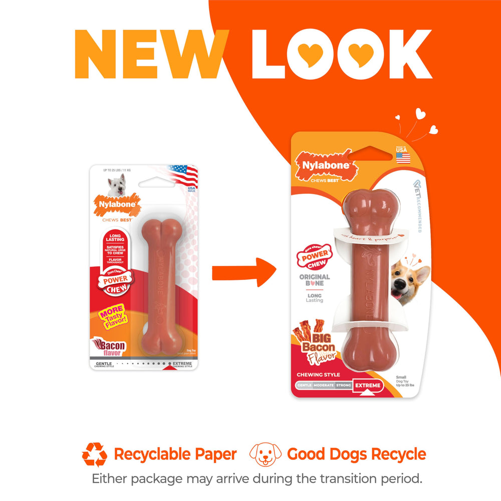 Nylabone Power Chew Texturas Duras, perfecto para masticadores intensos y limpieza suave