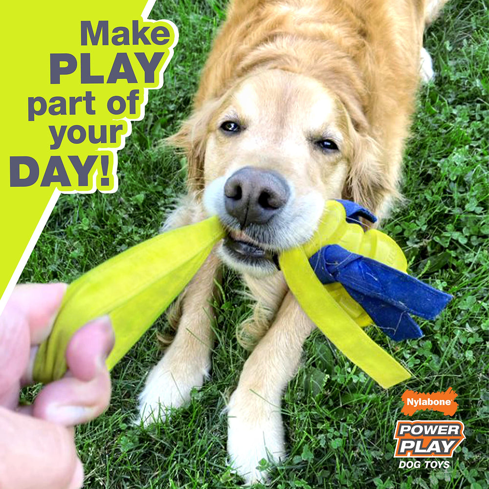 Nylabone Power Play Gripz diseño-hendiduras mejora agarre durante el juego.