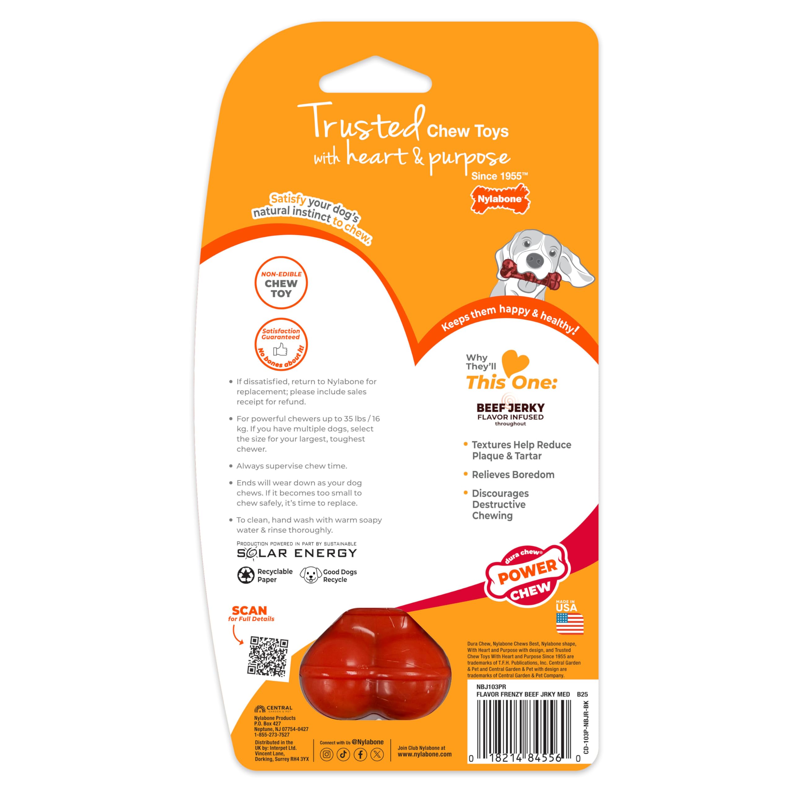 Nylabone sabor jerky infusionado para masticación prolongada