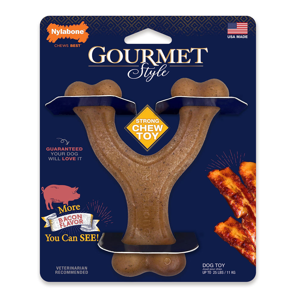 Nylabone Wishbone con texturas y sabores