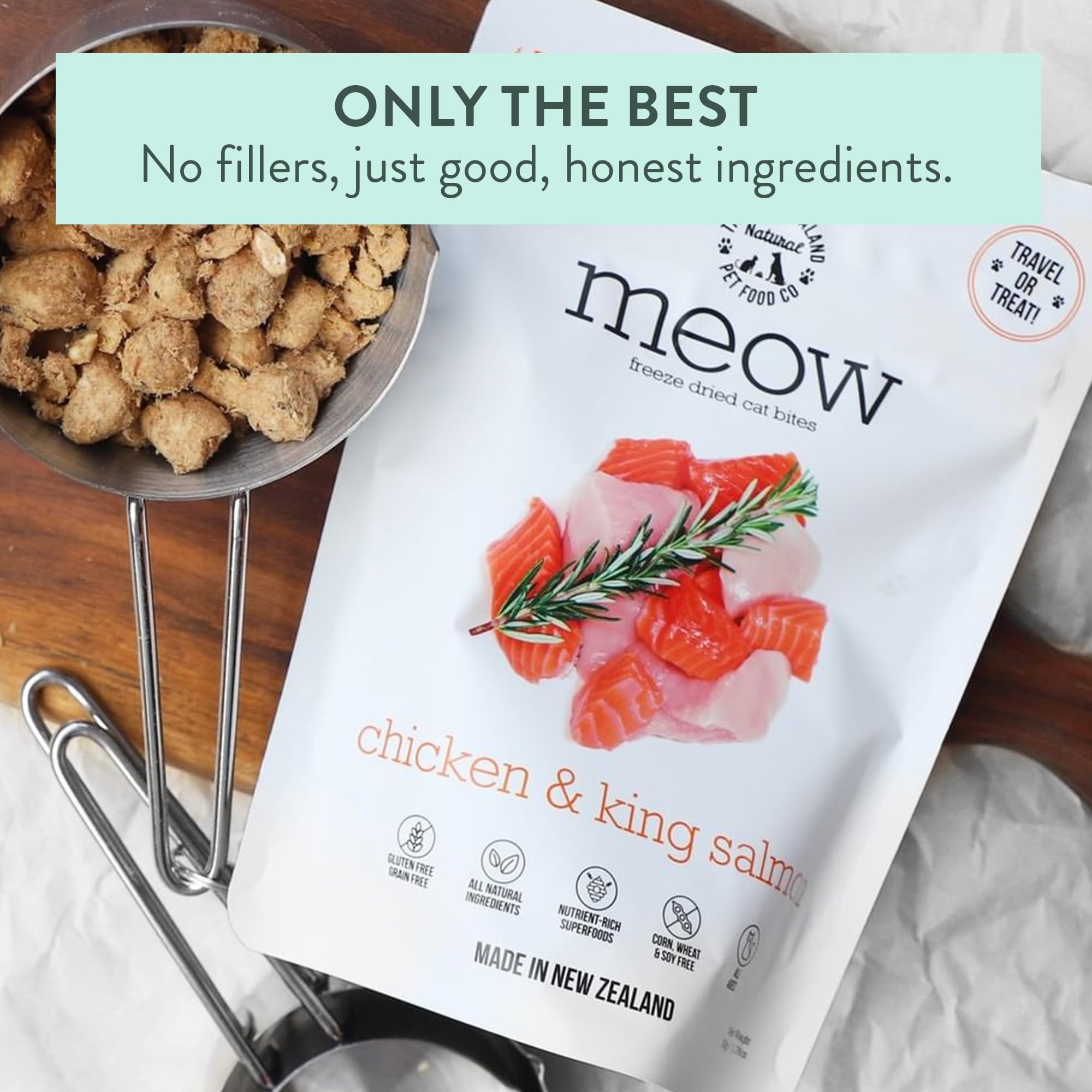 Meow de The New Zealand Natural Pet Food Co.: sin conservantes artificiales.