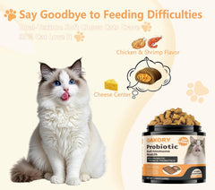 Golosinas OAKORY para gatos, sabor pollo, aroma apetitoso y nutrición digestiva diaria.