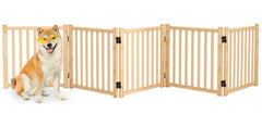Puerta para mascotas Oapety de pino, plegable para espacios estrechos.