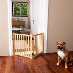 Puerta plegable Oapety para perros, instalación sin herramientas.