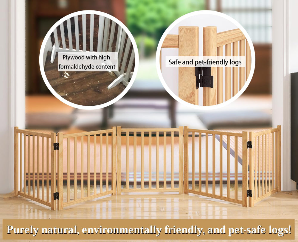 Reja para mascotas de pino para uso en interiores y escaleras.