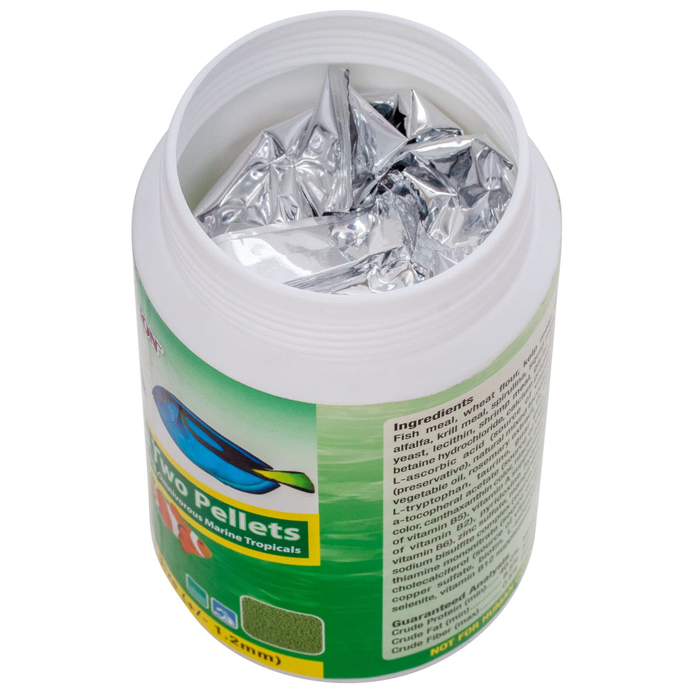 Ocean Nutrition Formula Two Pellets, dieta balanceada para especies herbívoras y omnívoras.