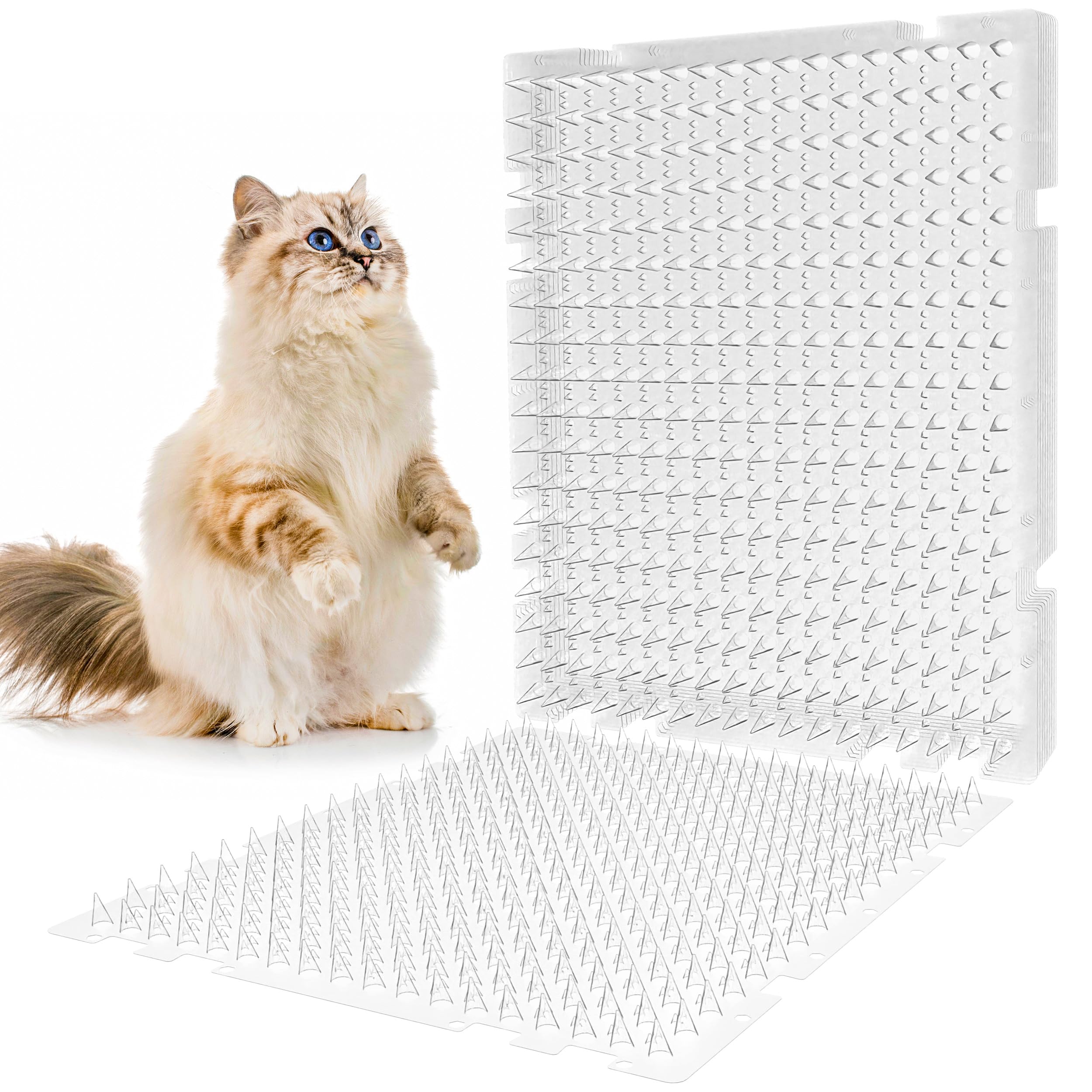 OceanPAX alfombra transparente disuade gatos para proteger el sofá.