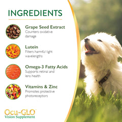 Ocu-GLO mezclar en comida húmeda para perros, dosis diaria.