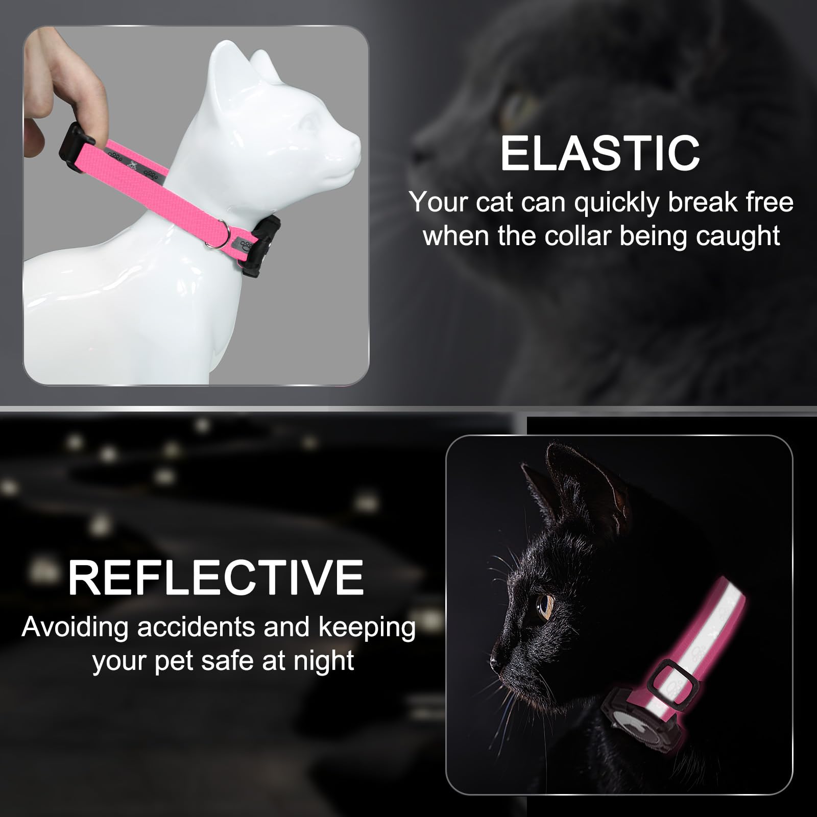 Collar Odokele AirTag con nylon suave, cómodo para uso diario